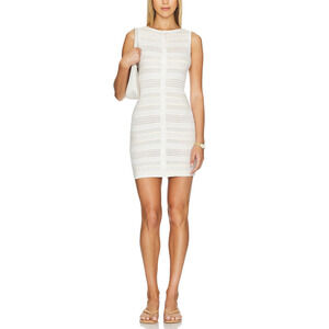 L'Academie 'Marianna' Ivory Viscose Archie Mini Dress Size S